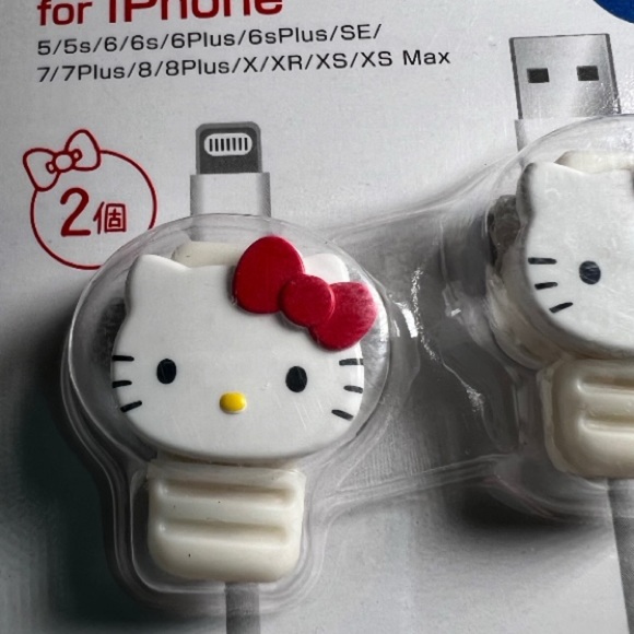 Hello Kitty Sanrio IPhone Charger Cord Protectors ~ Cute Kawaii Phone Accessory - Picture 2 of 5